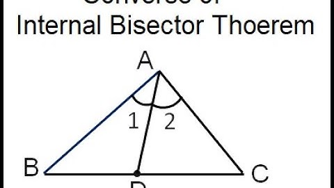 Converse of Internal Bisector Theorem