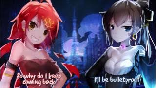 【Nightcore】→ Bulletproof // Release Me ( Switching Vocals ) || Lyrics