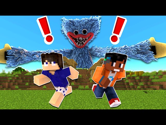 HUGGY WUGGY E HOMEM DA JANELA TENTARAM INVADIR MINHA BASE NO MINECRAFT  3:00AM 