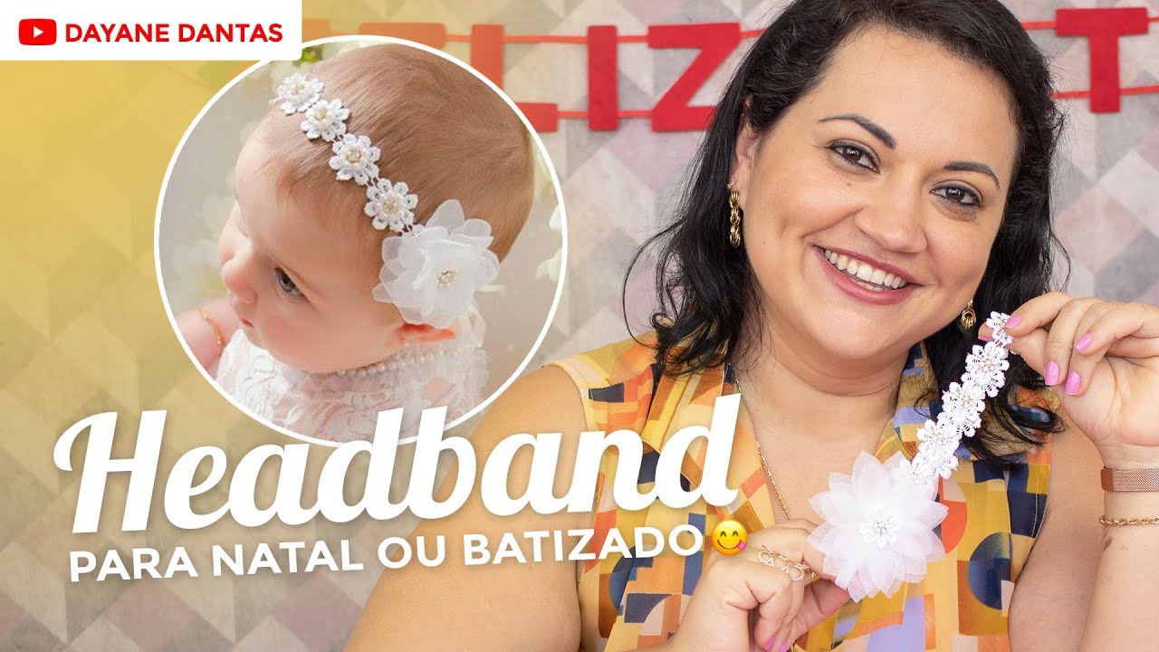 Ganhe DINHEIRO com HEADBAND luxuosa para Batizado e ANO NOVO | Artesanato Passo a Passo