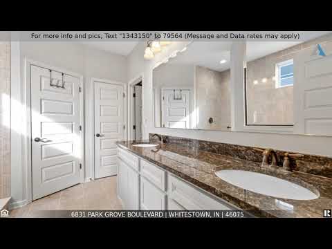 6831 Park Grove Boulevard, Whitestown, IN home video tour