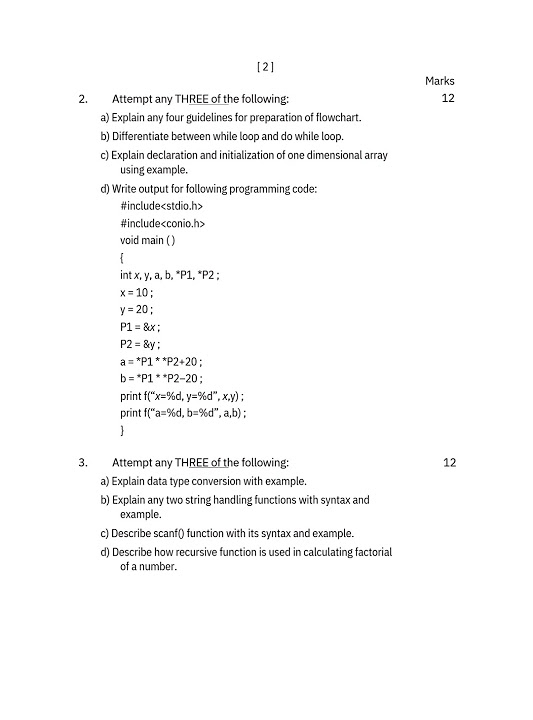 (Pic) msbte k scheme summer 2025 Programming in C imp paper #312303 # ...