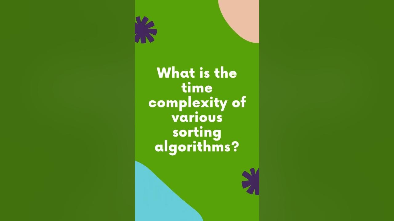 Sorting Algorithms Time Complexity Explained! 🕒⚡ | #shorts #Java # ...
