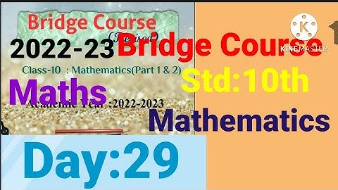 10th||Mathematics||Bridge Course||2022-23 ||Day:29th||English & SemiEnglish||Maths, Class 10, Day:29