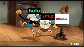 Hulu & Netflix Fighting (Cuphead Show No Fighting Meme)