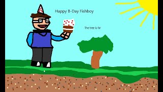 Happy B-day fishy doing stream