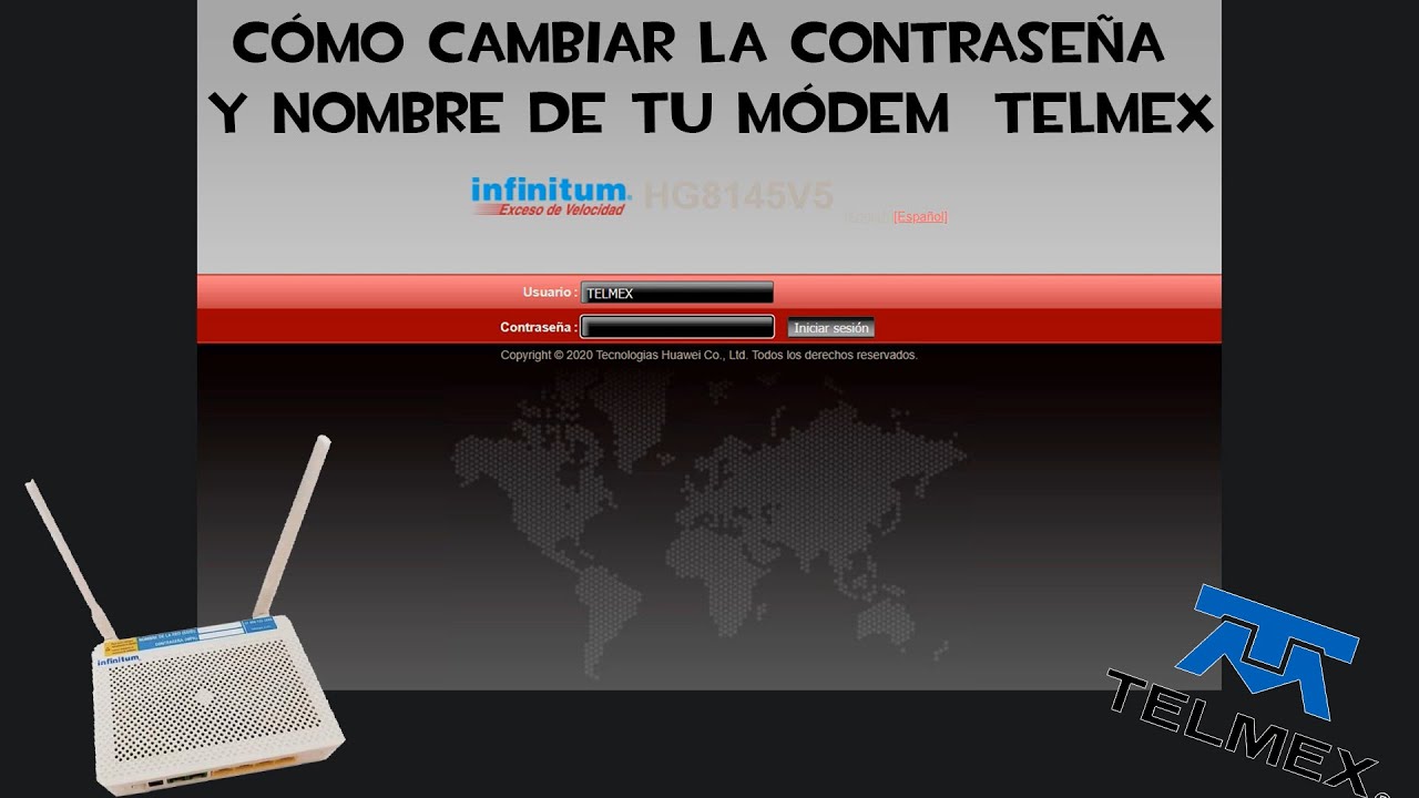 Cómo Cambiar La Contraseña Y Nombre De Tu Módem Telmex - 2021 - YouTube