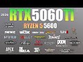 RTX 5060 Ti 16GB + Ryzen 5 5600 : Test in 22 Games In 2026