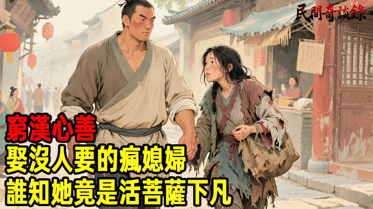 窮漢心善，娶沒人要的瘋媳婦，誰知她竟是活菩薩下凡！【民間奇談錄】#民間故事 #台灣傳說 #懸疑故事 #銀髮頻道 #懷舊故事 #助眠故事