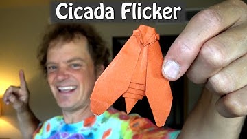 Origami Cicada Flies & MAKES NOISE!