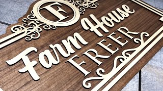 Custom Engraved and Personalized Wooden signs with interchangeable icons. Laser cut and engraved.