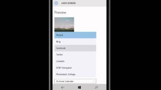 Customize the Windows 10 Phone Lock Screen