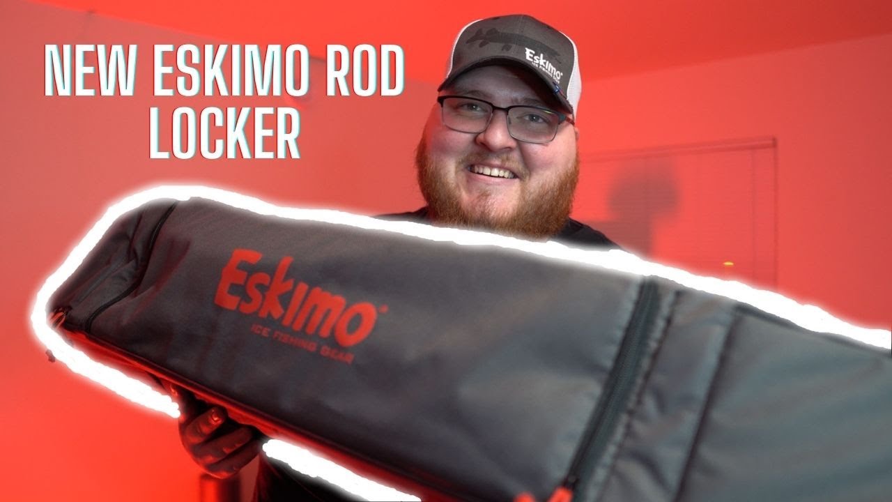 39123 Eskimo Ice Fishing Rod Locker 32 Carry Storage Transport