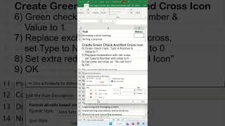 How To Create Green Check And Red Cross Icon  - Excel Tips and Tricks screenshot 2