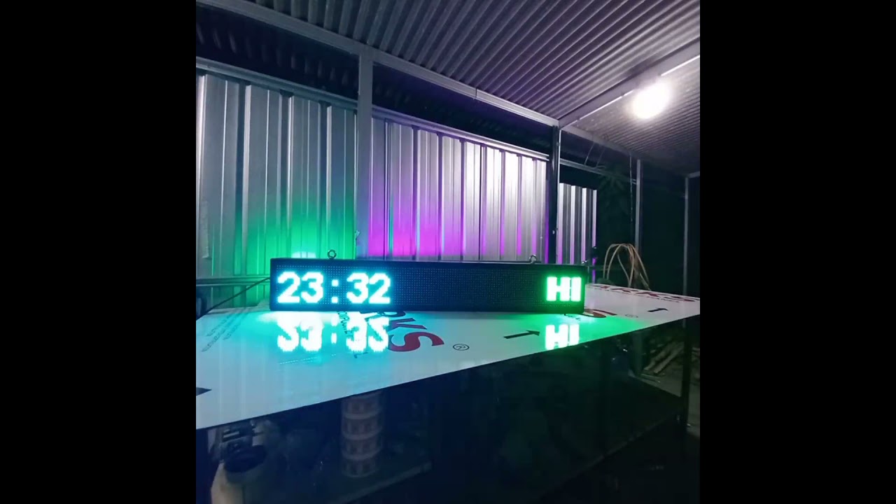 Running text 133x20cm full colour RGB outdoor