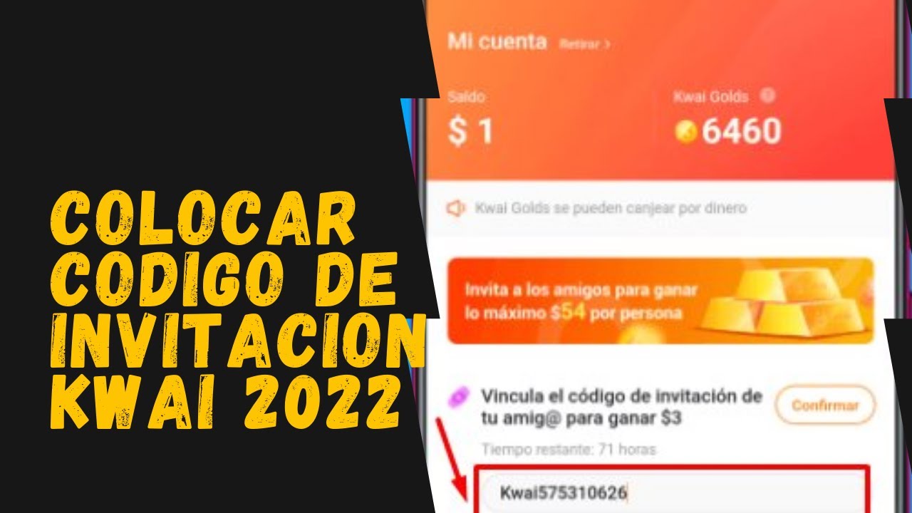 Como COLOCAR El C DIGO De INVITACION KWAI 2022 YouTube