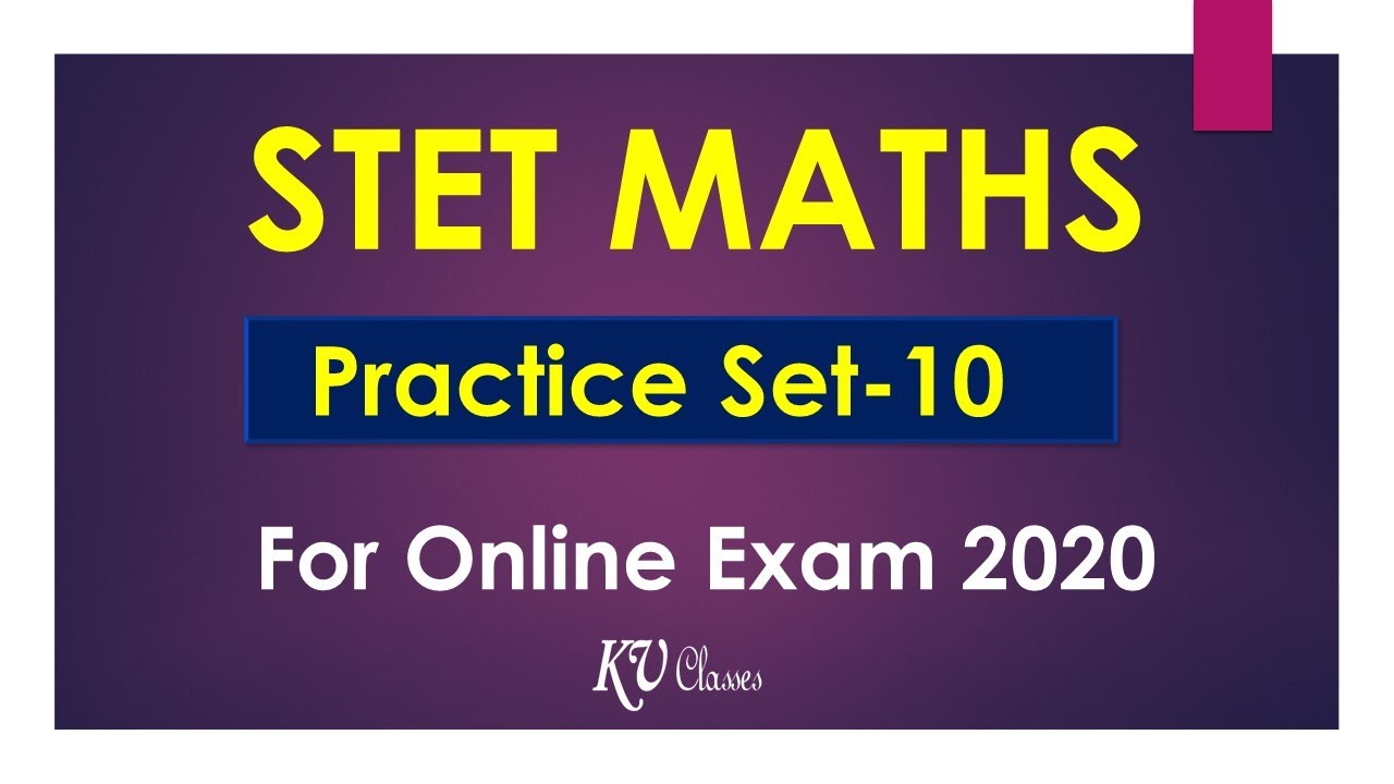 Bihar STET Maths Practice Questions -10 | STET Online Exam 2020 | STET Mock Test paper | STET Maths