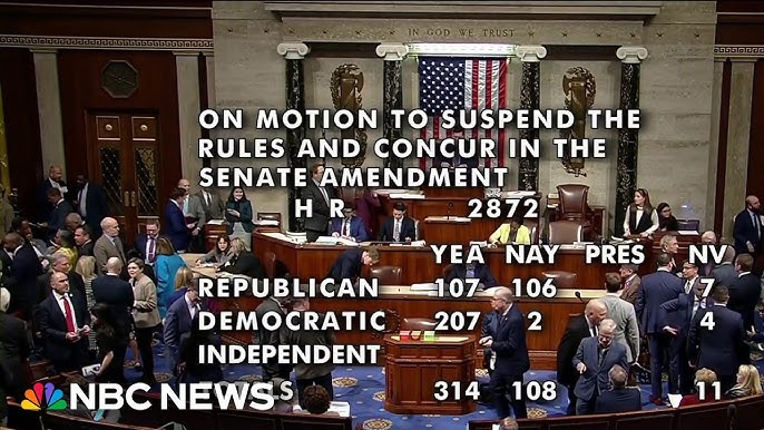 Breaking House Passes Bill Preventing A Government Shutdown Until March