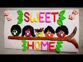 Diy 3d clay art wall hanging || Diy homemade 3d clay art ||How to make wall hanging sweet home