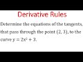 Equations Of TANGENTS That Pass Through (2, 3) To The Curve y = 2x^2 + 3