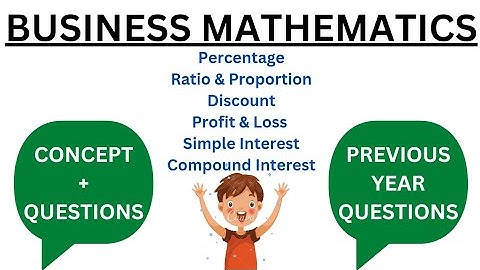 Business Mathematics | BBA 1st Year | Unit-1 | Part-1 | By Integral Math