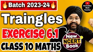 Triangles | 2023-24 | Class 10 Maths | chapter 6 | Exercise 6.1 ( Q1 to Q3 ) | New NCERT Book