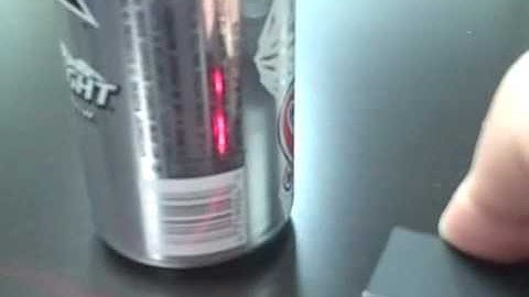 Microscan MS-2 Barcode Scanner Reading Tough Barcode on a Beer Can