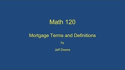 Mortgage Terms and Definitions 
