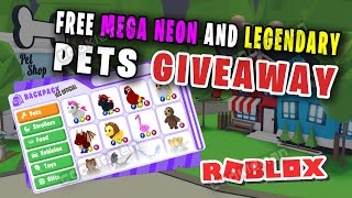 ? ADOPT ME FREE MEGA NEON & LEGENDARY PETS (ROBLOX LIVE)