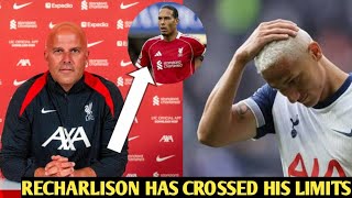 Download Lagu ✅Arne Slot Condemns Richarlison’s Insults Toward Virgil van Dijk After Liverpool’s 2–1 Win at Spurs🔥 MP3