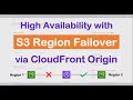 High availability with Amazon S3 bucket region failover via CloudFront origin