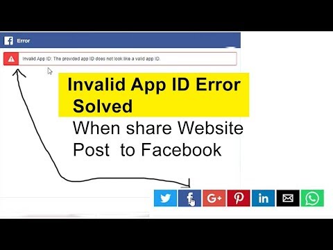 APP ID ERROR SOLVED DURING SHARE WEBSITE POST ON FACEBOOK