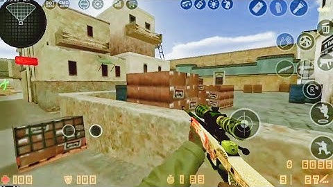 COUNTER-STRIKE 1.6 | AWP DRAGON-LORE | CSGO MOBILE SPD | DUST2X2 MAP | OFFLINE ANDROID FPS GAMEPLAY