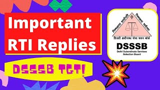 Dsssb Tgt Result  Dsssb Important Rti Replies  Dsssb Tgt Update  Dsssb Tgt Natural Science