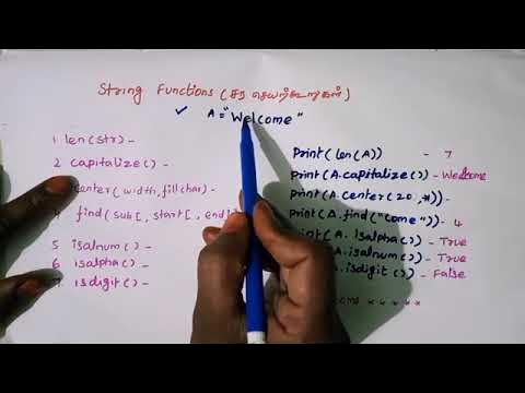 String functions in python/python library functions/Len(),find ...
