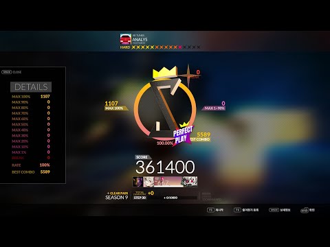 [DJMAX RESPECT V] ANALYS - HAYAKO 8B HD PERFECT PLAY 100.00%