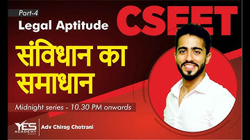CSEET Legal Aptitude (Lecture 4) Nov 20/Jan 21 LIVE | Adv. Chirag Chotrani