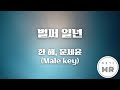 벌써 일년 - 한해, 문세윤 (남자키Eb/-3) 여기MR / Karaoke / Music / 노래방