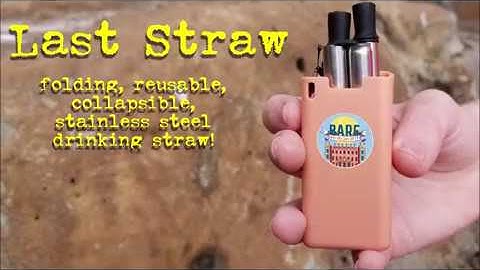 last straw folding collapsible reusable stainless steel drinking straw