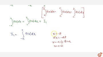 Property 8: If f(x) is a continuous function defined on `[-a; a]` then `int_(-a) ^a f(x) dx =