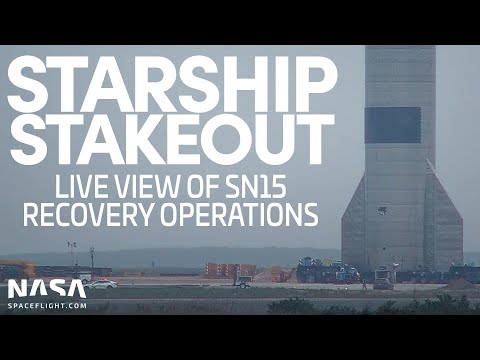LIVE: Starship SN15 Recovery Operations [No Commentary]