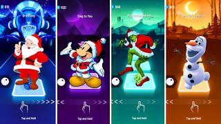 Santa Claus vs Mickey Mouse vs Grinch vs Olof - Tiles Hop EDM RUSH