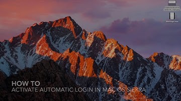 How to activate automatic login in macOS Sierra