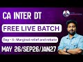 CA INTER DT - FREE LIVE CLASS - MAY 26/SEP 26/JAN 27 - LECTURE - 3 #cainter #cainterdt