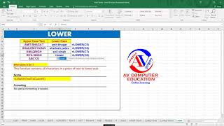 Excel LOWER Function || Excel LOWER Formula