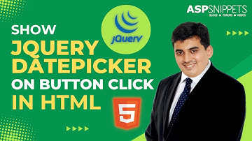 Show jQuery DatePicker on Button click in HTML