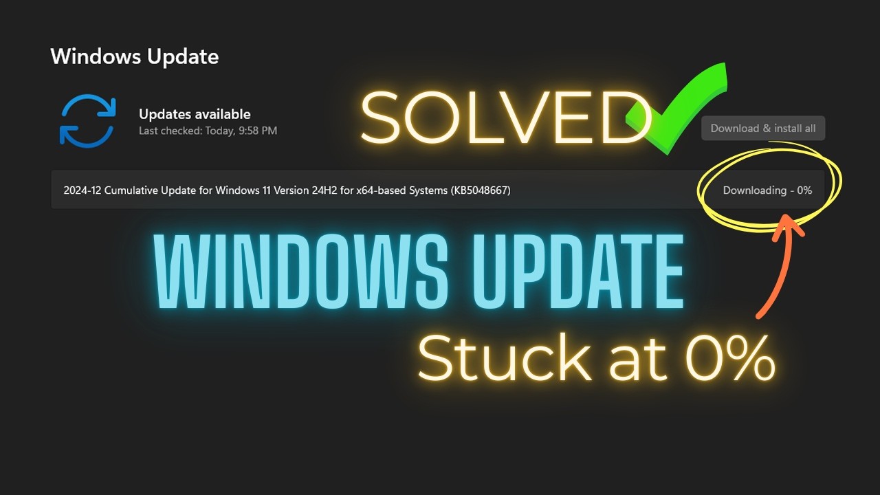 Windows 11 Update Stuck at 0% Downloading Fix | Windows Update Not ...