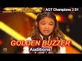 Angelica Hale wins Golden Buzzer sings Fight Song Audition| America