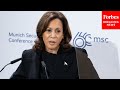 Kamala harris promotes us leadership in the world at munich security conference