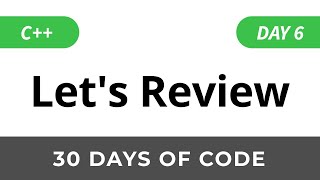 Day 6: Let's Review - 30 Days of Code HackerRank Solutions